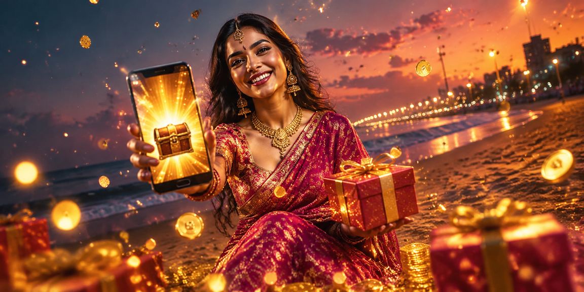 Young Indian woman safely accessing mobile casino and betting platform